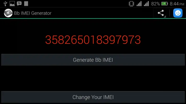 Bb IMEI Generator android App screenshot 1